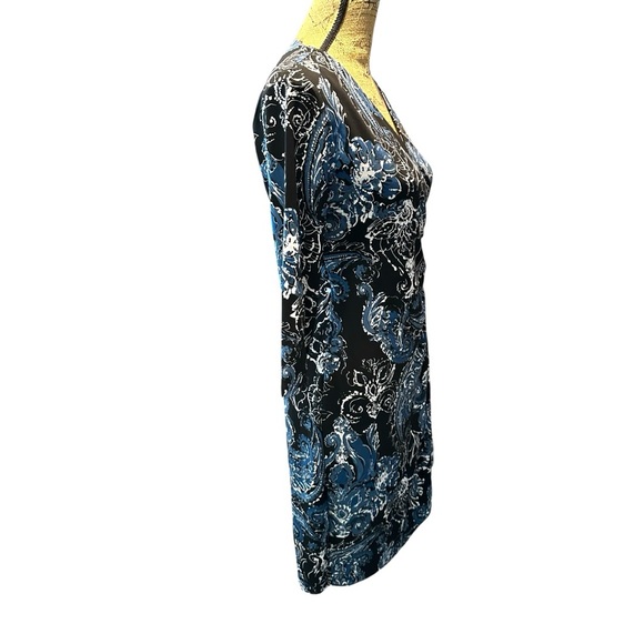 🌻 Cleo Petites Faux Floral Paisley Pattern Dress #323 - Picture 4 of 15